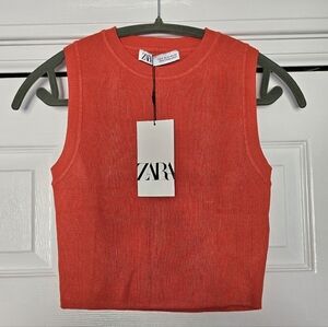 ZARA Orange Sleeveless Tank